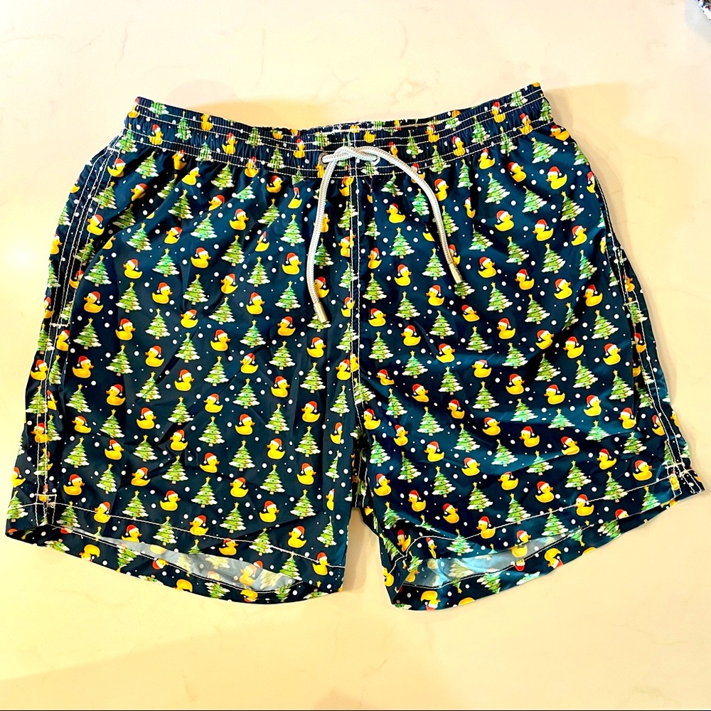 MC2 Saint Barth Mens micro Ducky Santa print Swim Shorts